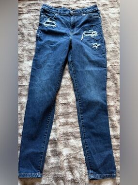 Tommy Hilfiger Women’s Dark Blue Distressed Skinny Jeans